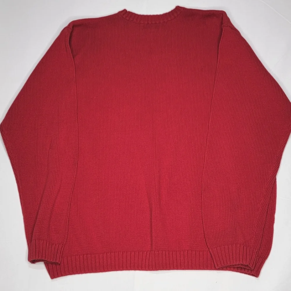 Big & Tall Chaps Red Cotton Sweater‎ Size 3XLT #0389